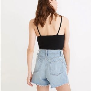 Madewell Momjean Short in Light Blue Wash